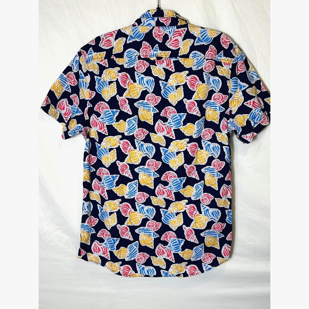 The Rail Mens Aloha Hawaiian Camp Button Down Shirt Size L Colorful Shell Design - Picture 3 of 4